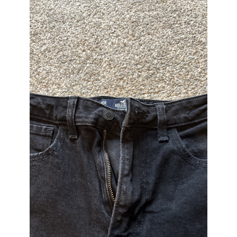 Womens Hollister Black Ultra High Rise 90's Vintage Straight Jeans Size 23X31 - Picture 2 of 9